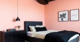Chic Dreams: Designing Bedroom Walls with Striking Black Accents