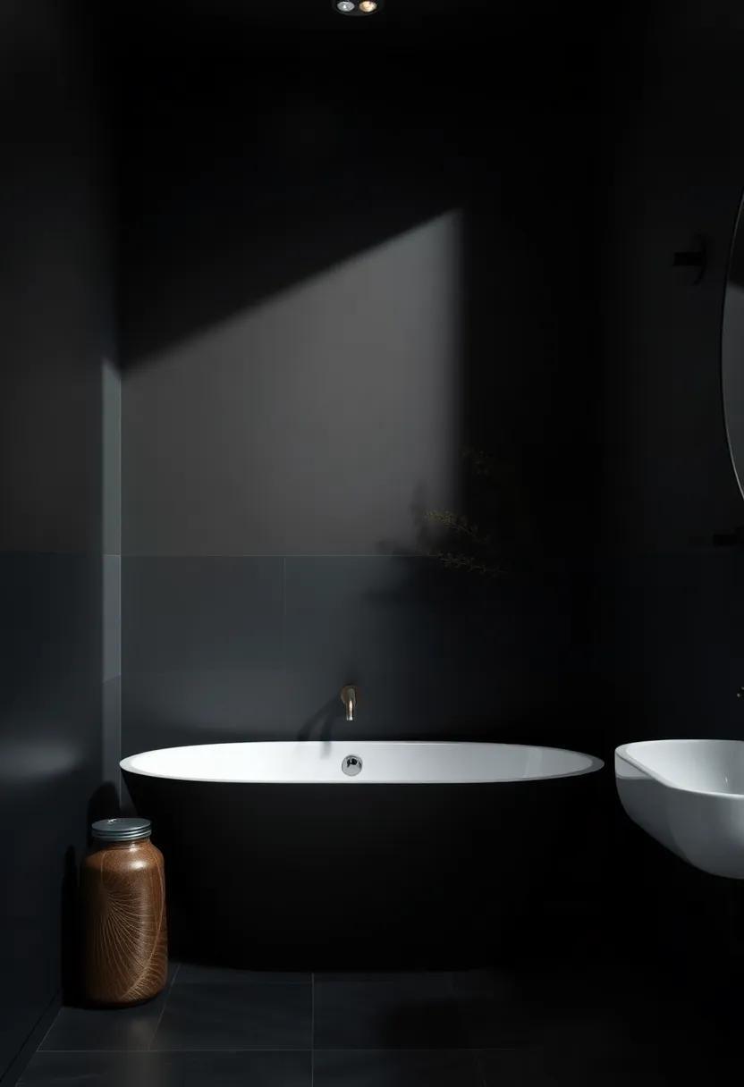 Embracing the Shadows: Transforming Small Bathrooms with Dark Wall Colors Embracing the Shadows: Transforming Small Bathrooms with Dark Wall Colors