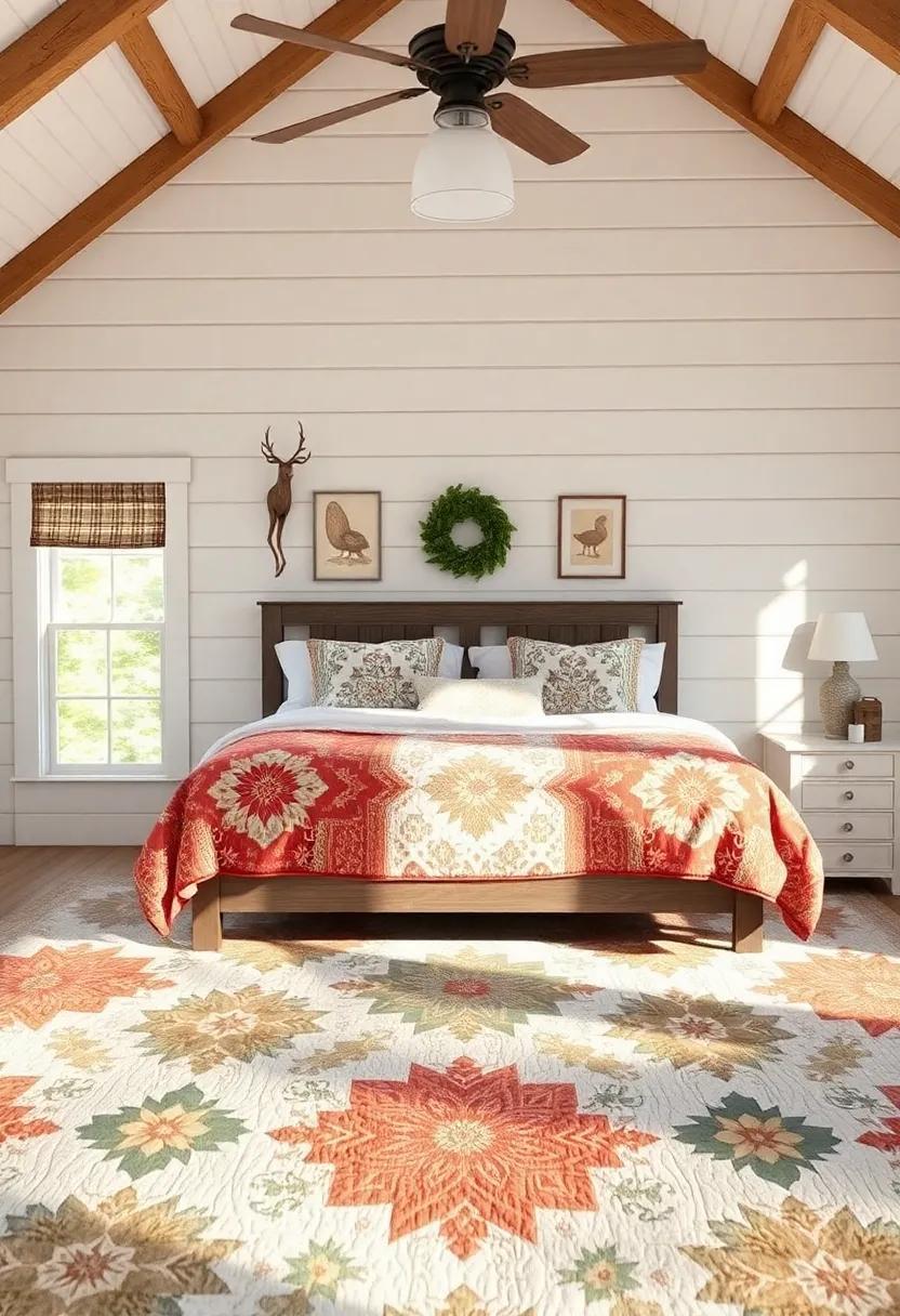 Cozy Farmhouse Bedrooms: Vintage Quilts and Timeless Charm