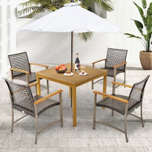 Creating Our Ideal Outdoor Oasis with Tangkula's Dining Set