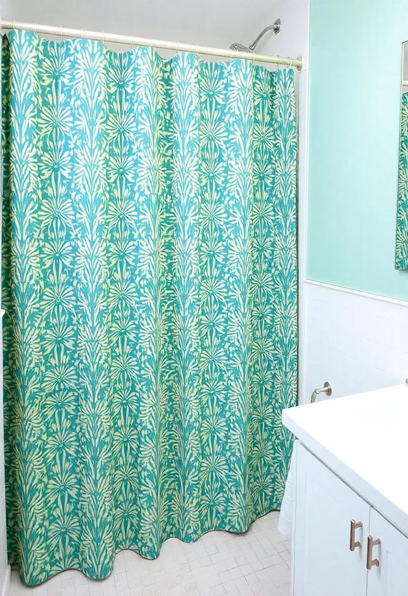 9) Functional Shower Curtain: Select a waterproof,⁤ eye-catching shower curtain ​that not only adds style but‍ also protects your floor from splashes