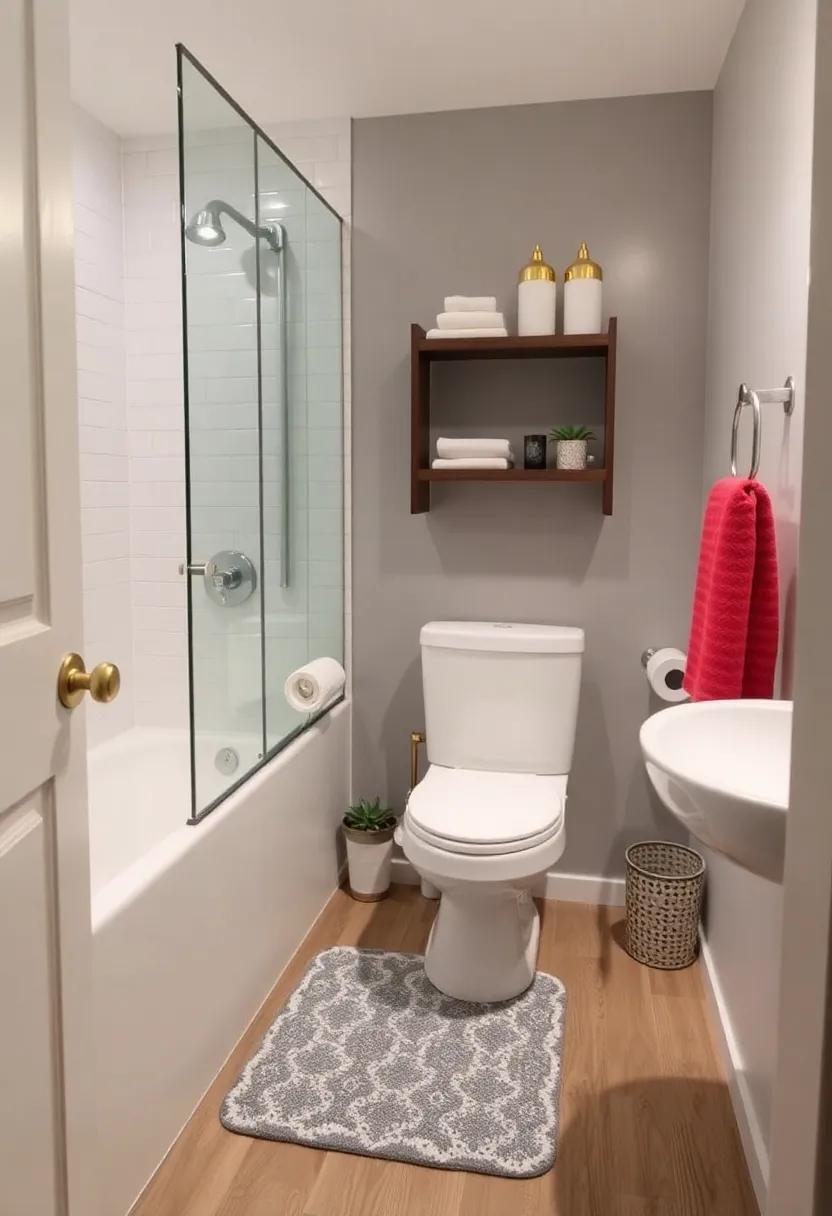 2) Non-Slip Bath⁣ Mat: Keep your⁣ footing secure with a stylish non-slip mat ⁢that ‌also absorbs water⁢ and enhances the overall aesthetic of the space