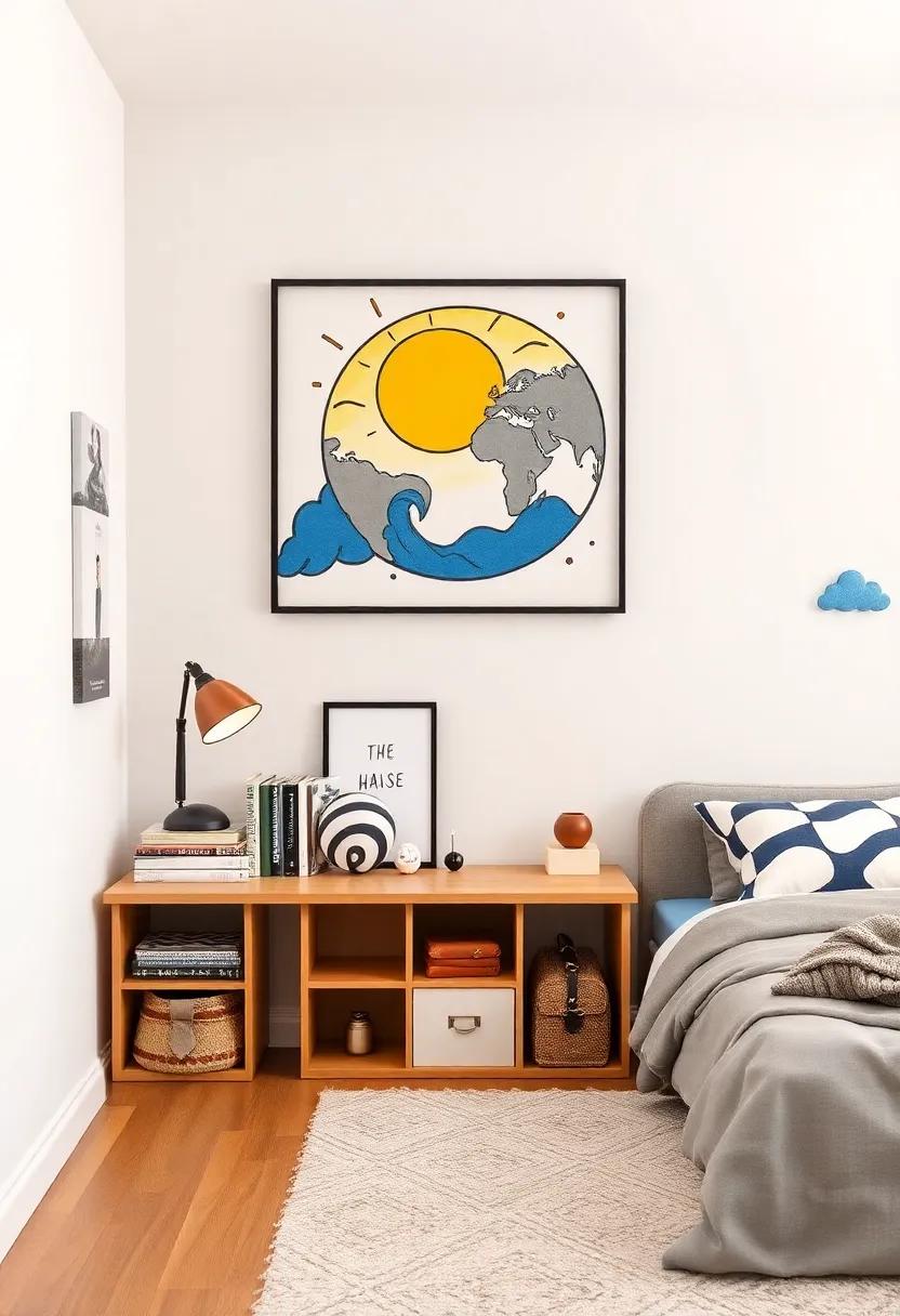 Playful Wall Art Ideas That Capture⁣ His Personality