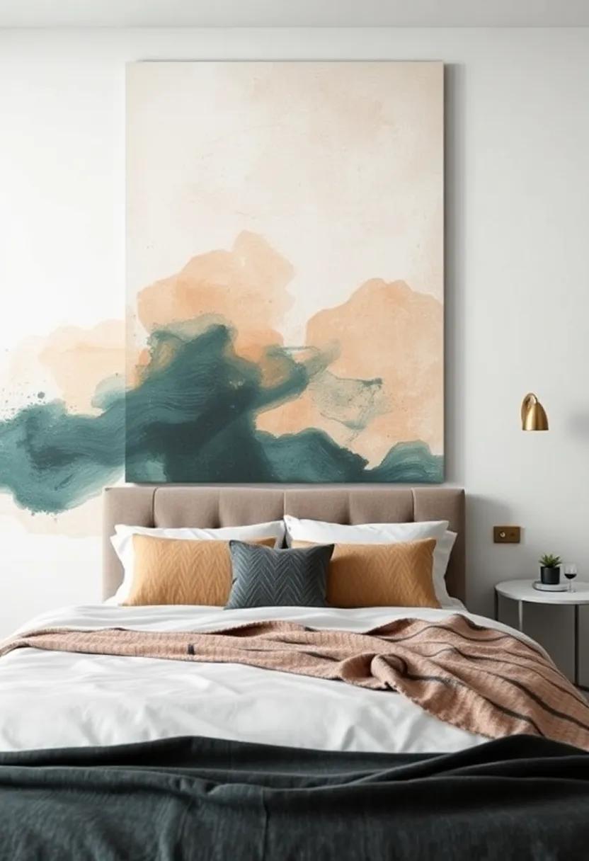 3)‍ Artistic Canvas: Transform‌ your headboard into a large canvas for⁤ a standout‍ piece of ‌abstract art that transforms the entire room