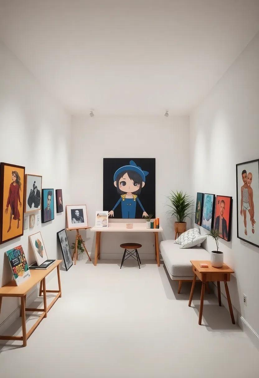 Mini Exhibition Space: Showcasing Teen Artwork for Motivation