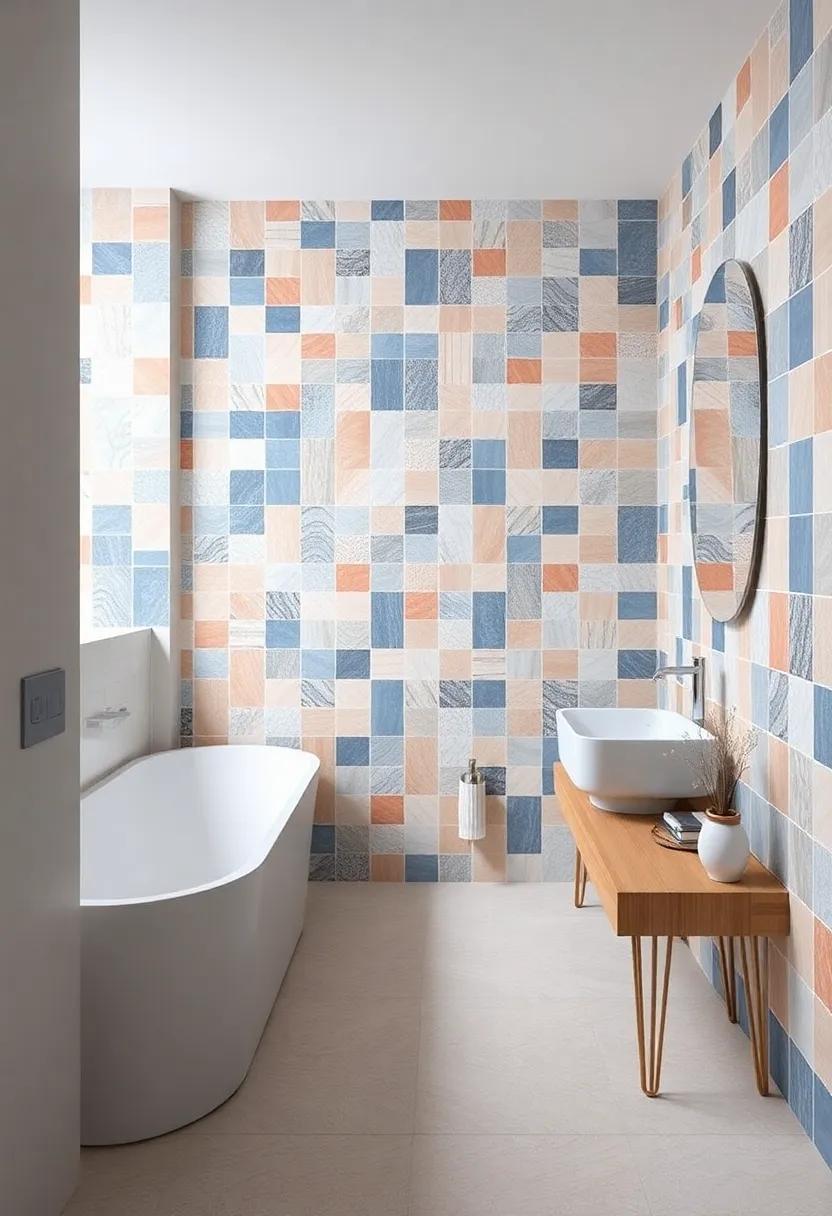 Embracing Artistic Tile: A ⁤Colorful⁣ Transition in Bathroom Design