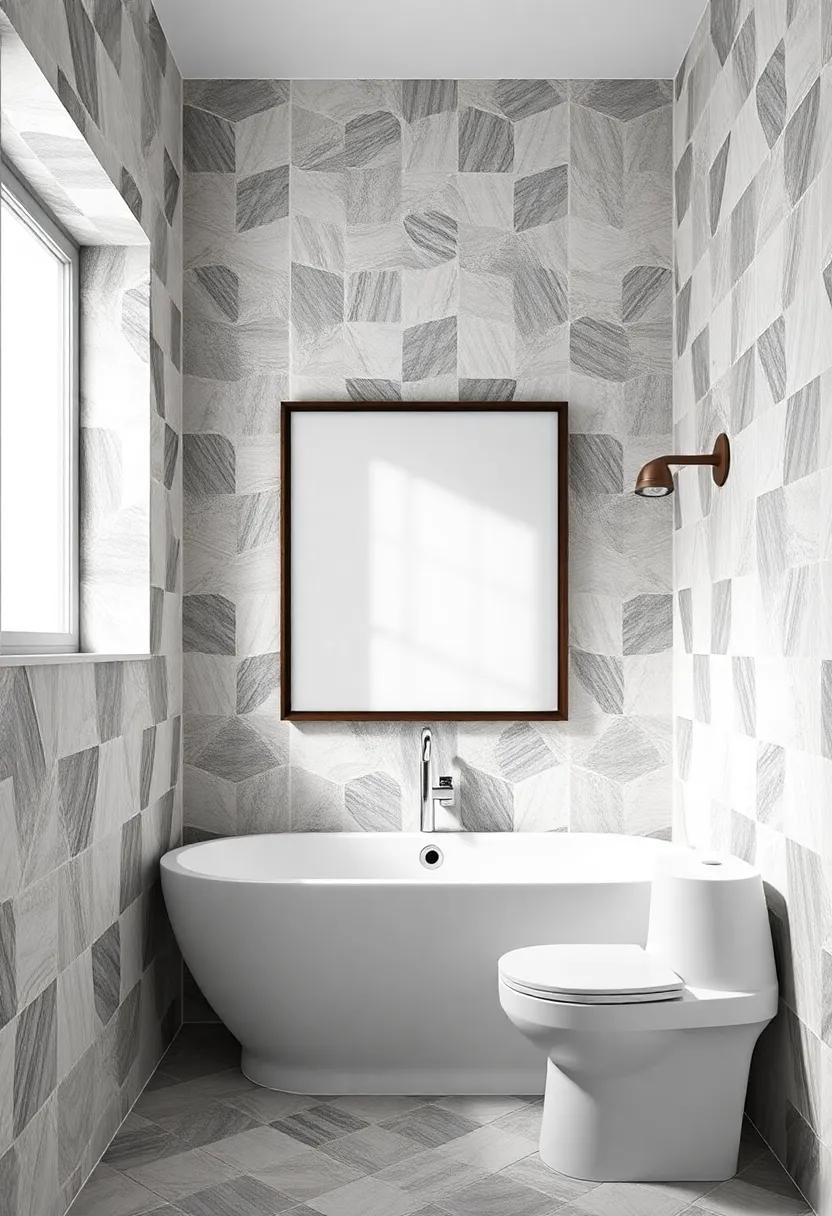 Geometric Shapes: Adding Depth and Dimension ‍to Bathroom ⁣Decor