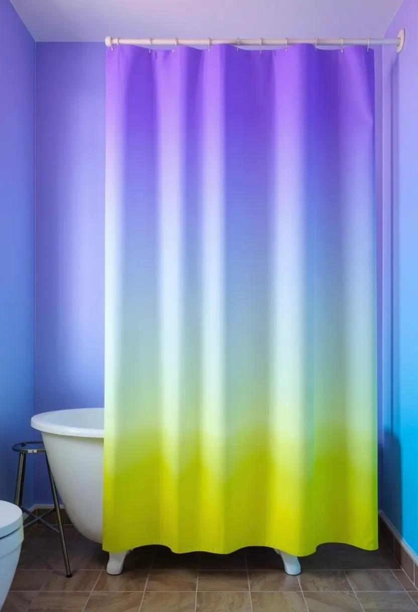 11) Highlight your personality with a funky, colorful shower curtain that acts as both a functional ⁣item ‌and a‍ design element