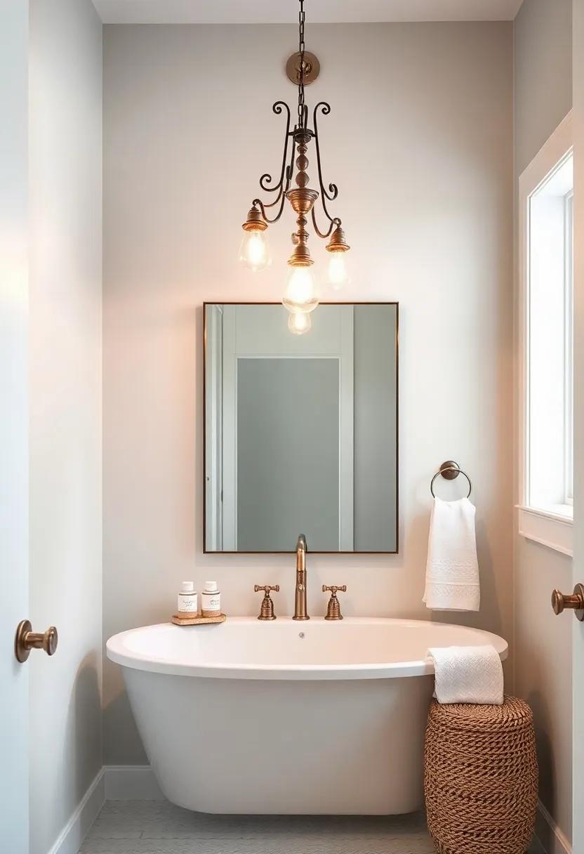 5) ‌Install a ⁣unique lighting fixture, like ⁢an antique chandelier⁣ or modern pendant light, to create an‌ inviting atmosphere