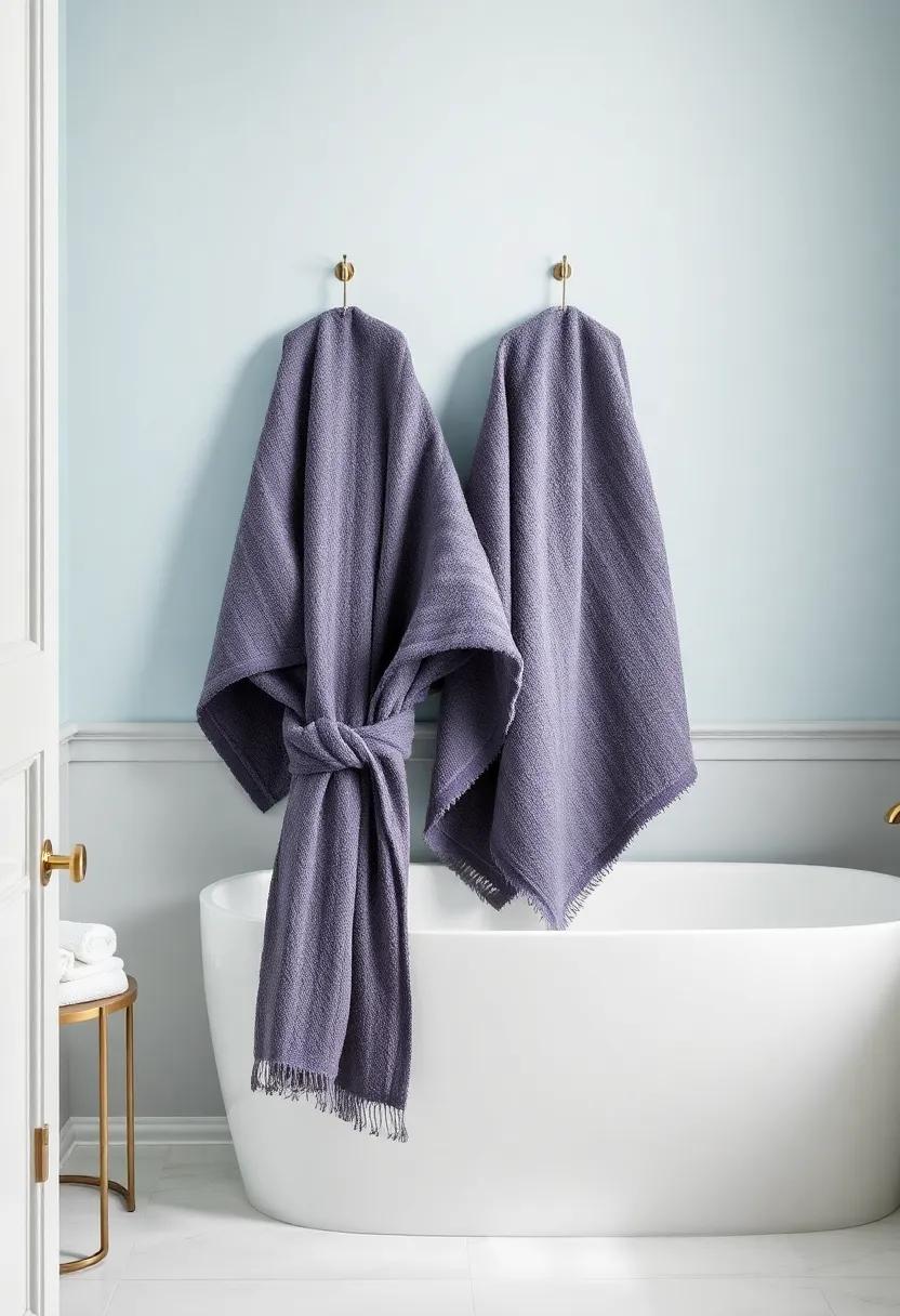 23) personalize your space with monogrammed towels and robes ​that add a touch of luxury and a sense of belonging