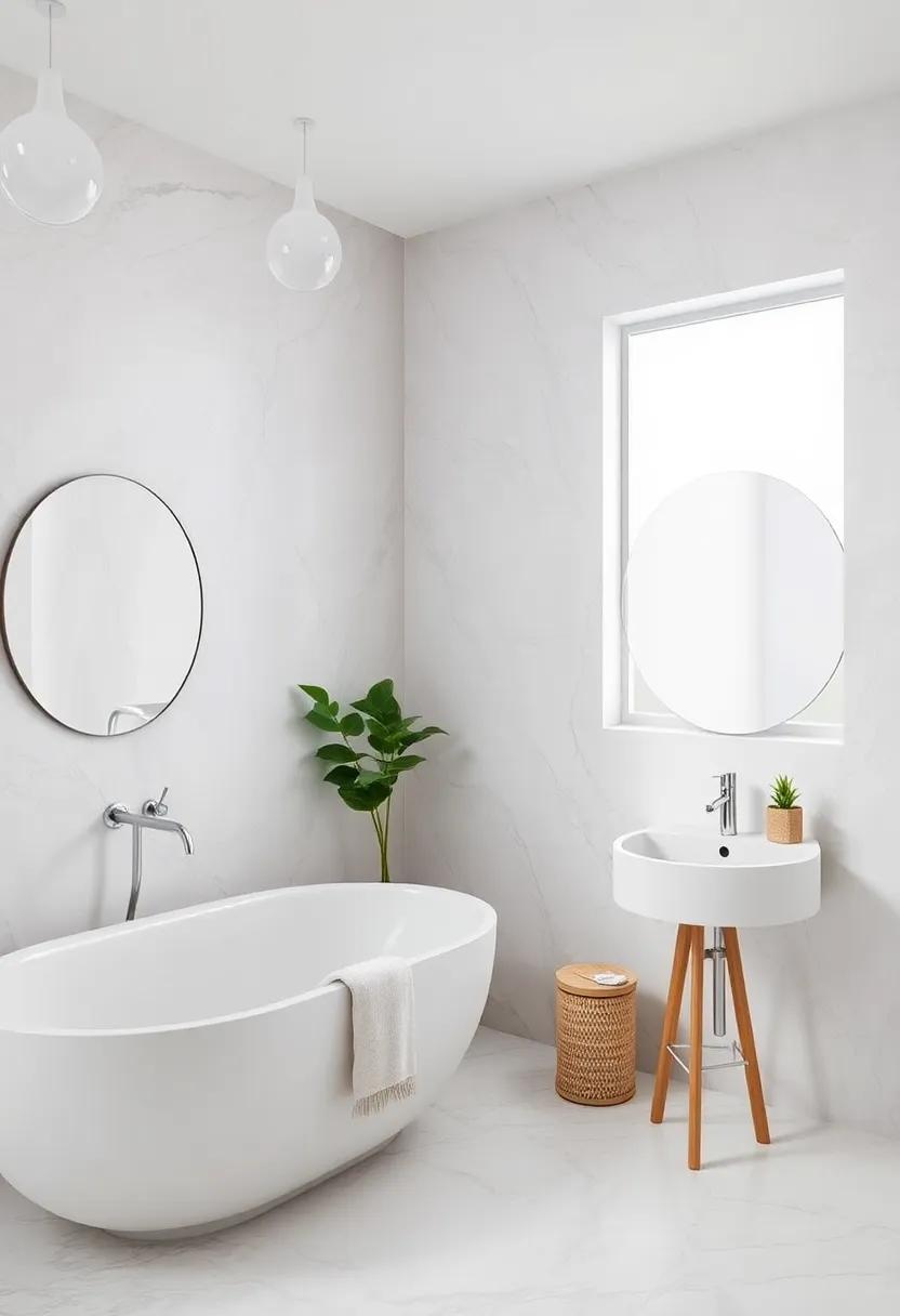 13) Select eco-friendly materials ​for⁤ your decor,⁤ such as bamboo or recycled glass, to create a sustainable⁣ yet stylish bathroom