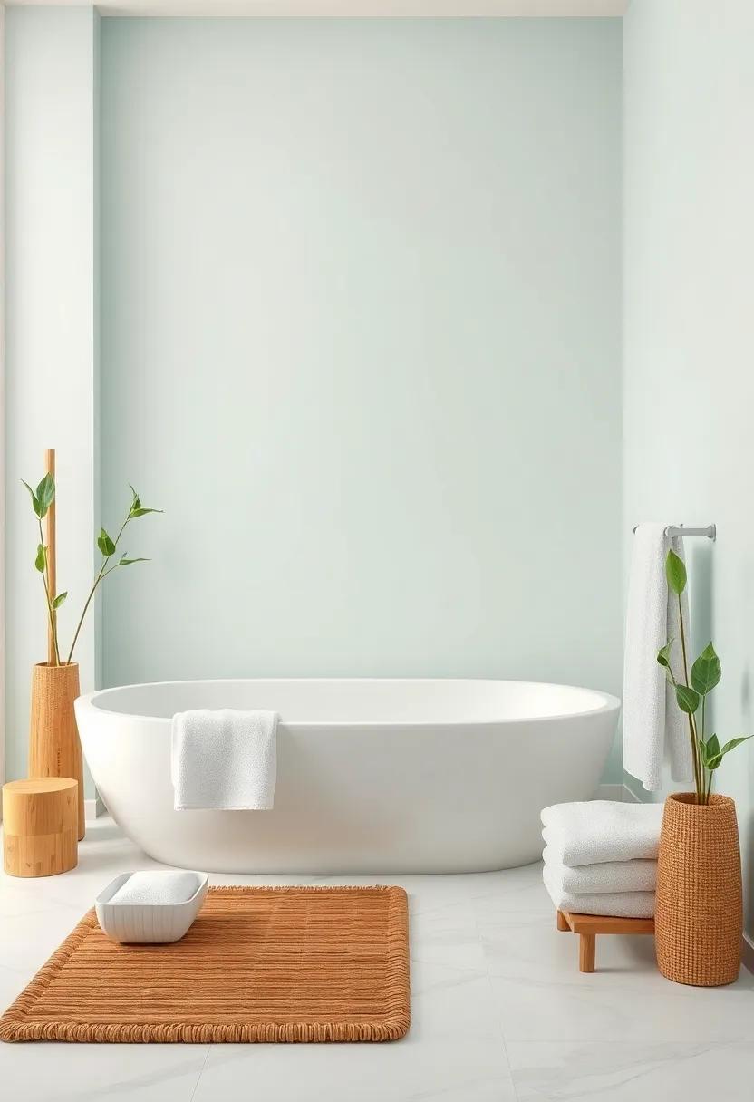 1) Transform your bathroom ‍into a spa-like retreat with bamboo accents ⁤including‌ bath mats, ⁣plant holders, and towels