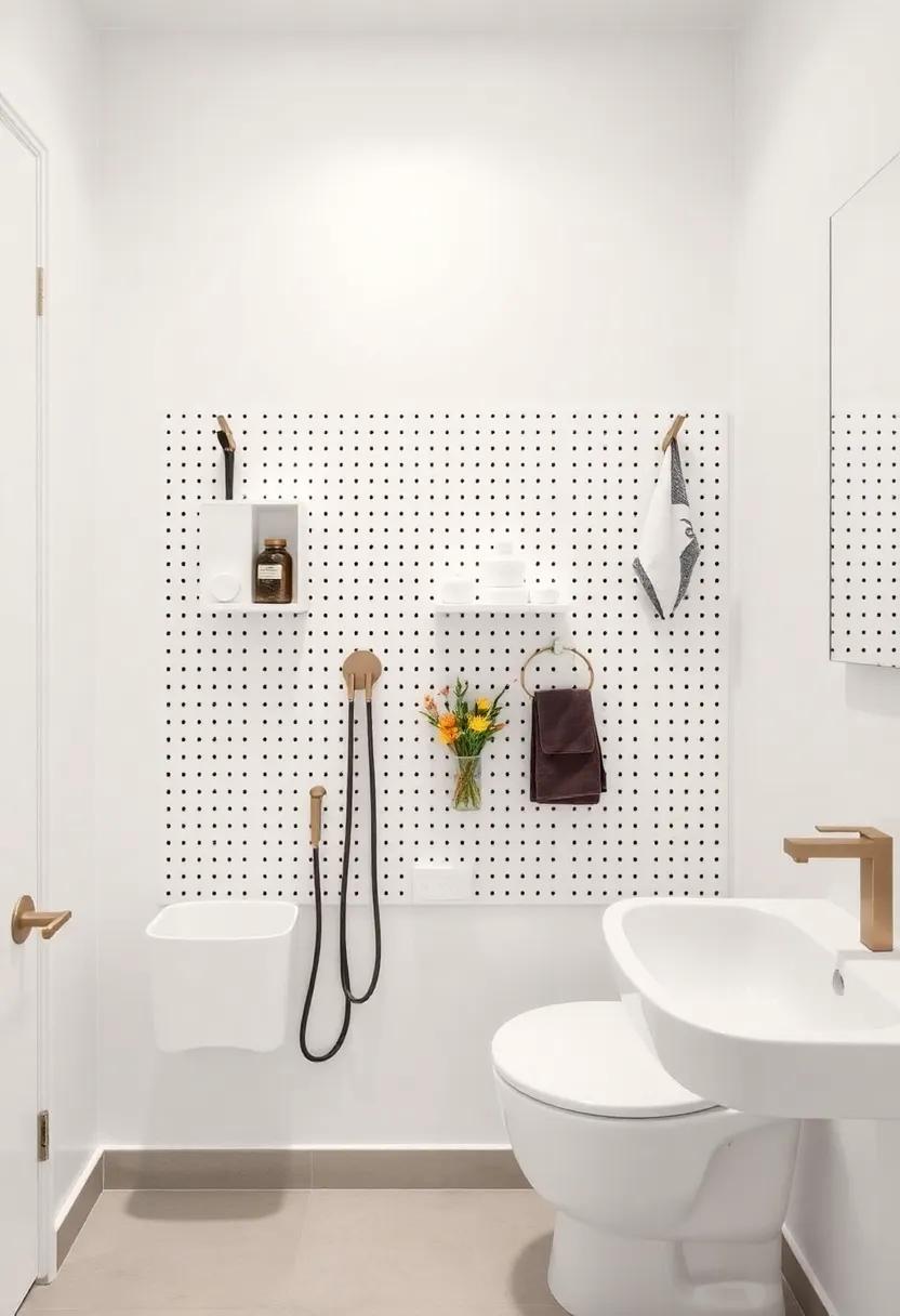 Creative Use of Pegboards for Customizable and Dynamic Bathroom Storage