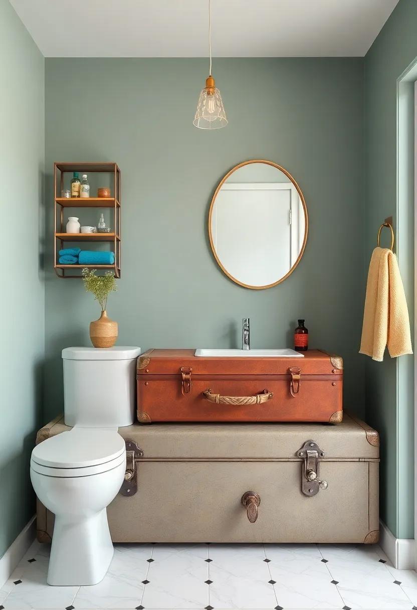 Repurposing Vintage Suitcases for Chic Storage and Unique Bathroom Flair