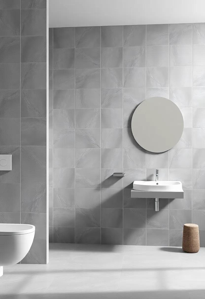 Glimmering Gray Tiles: Reflecting Light for Added Dimension