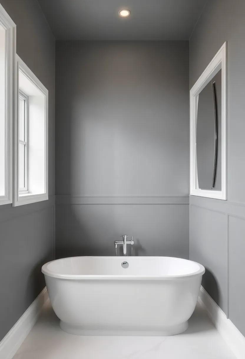 Crisp White Trims: Complimenting Gray Walls for a Polished Finish