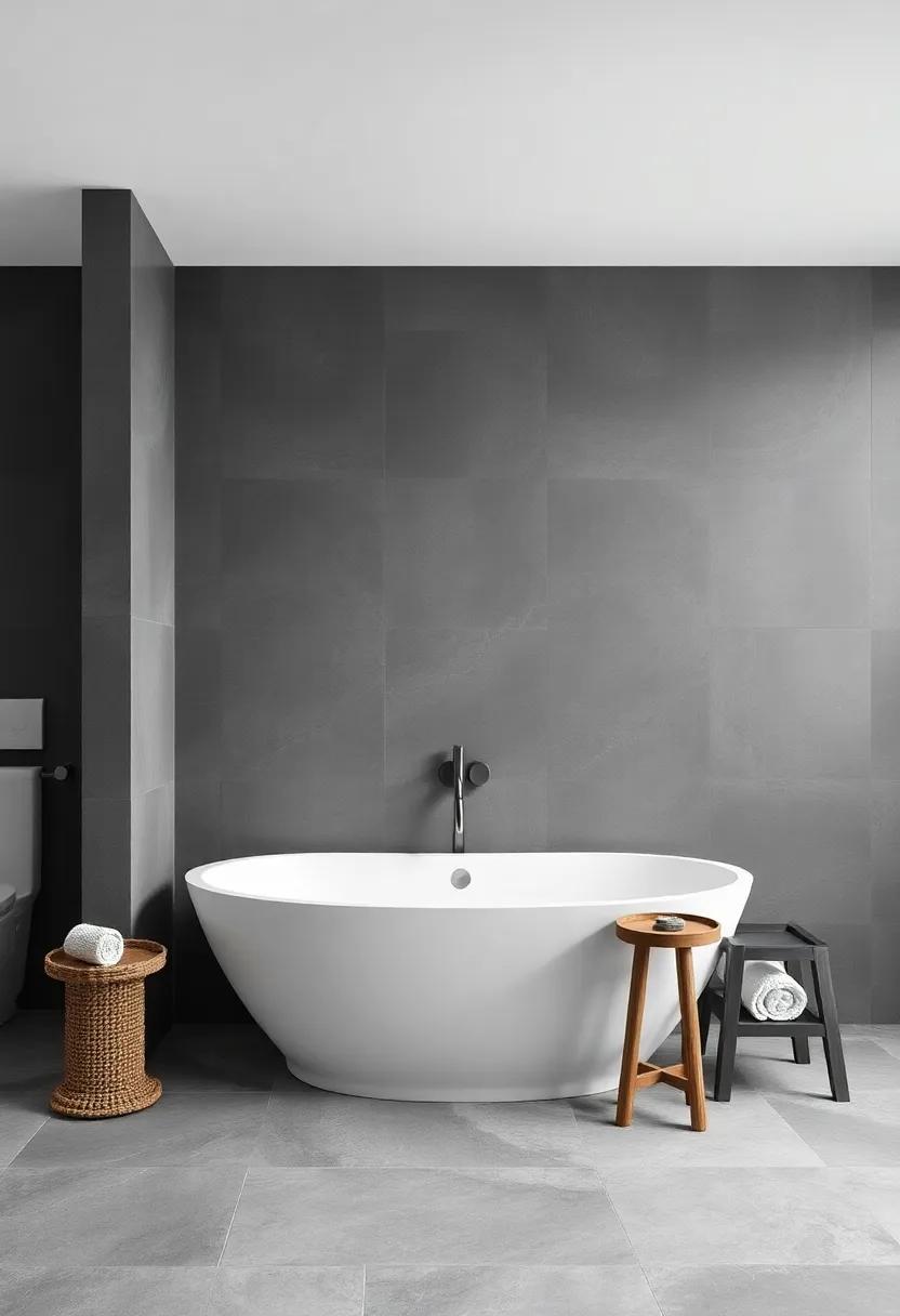 Charcoal Accents: Adding Drama to Your Bathroom Paradise
