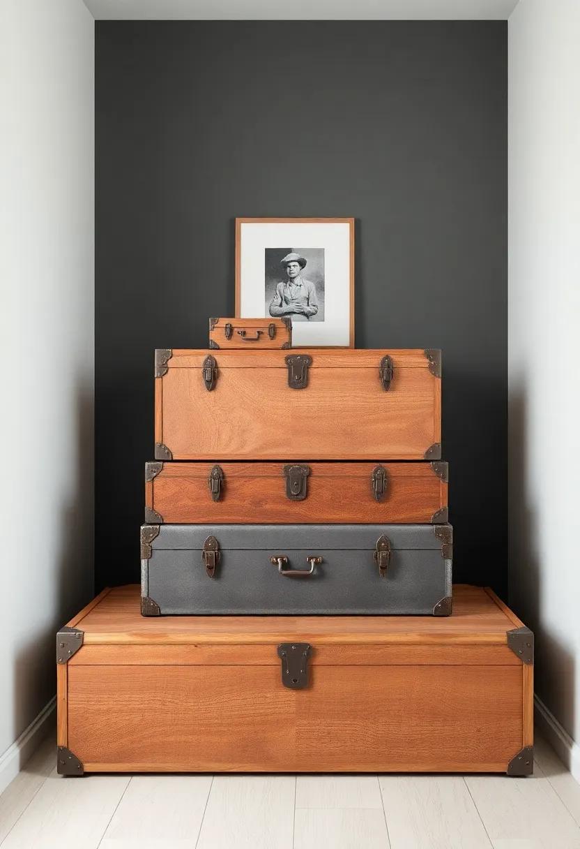 Stackable Trunk Options for Clever Bedroom Arrangement