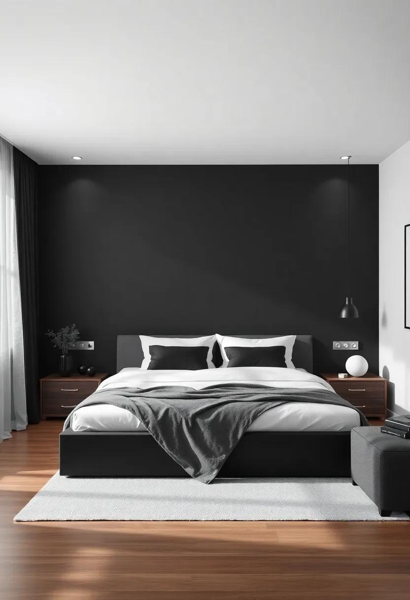The Power ‌of Black and‌ White: Striking Bedroom Visuals