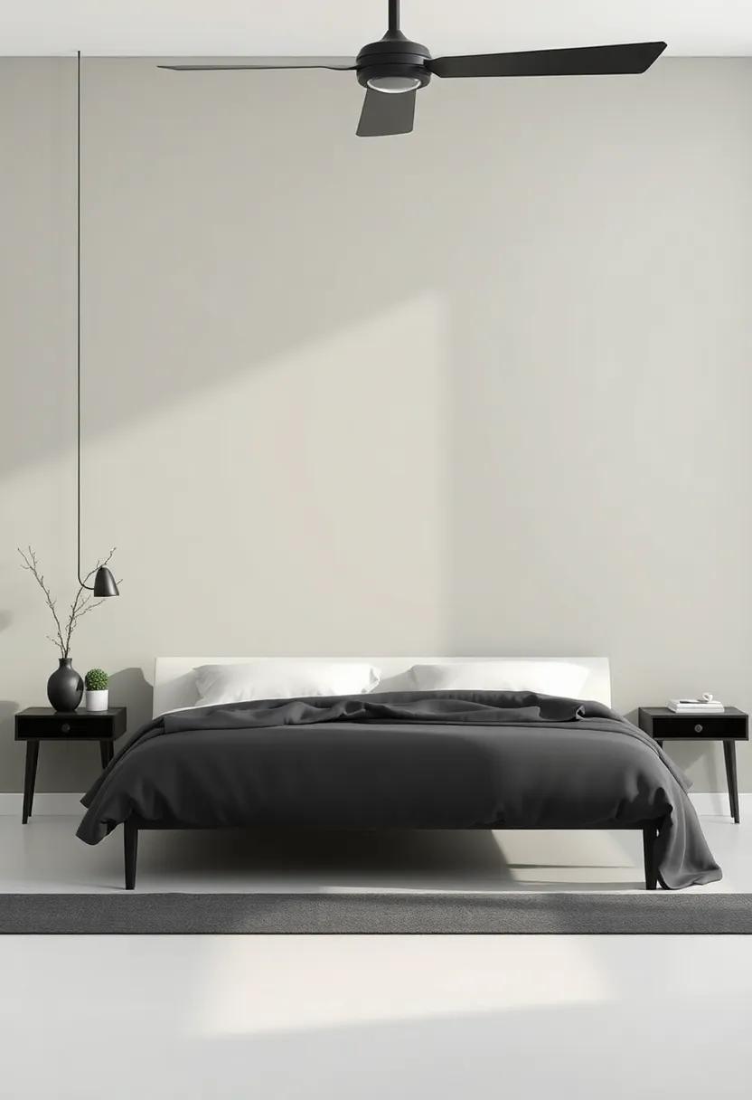 Embracing Minimalism: Subtle Black⁤ Accents in Bedroom ‍Decor