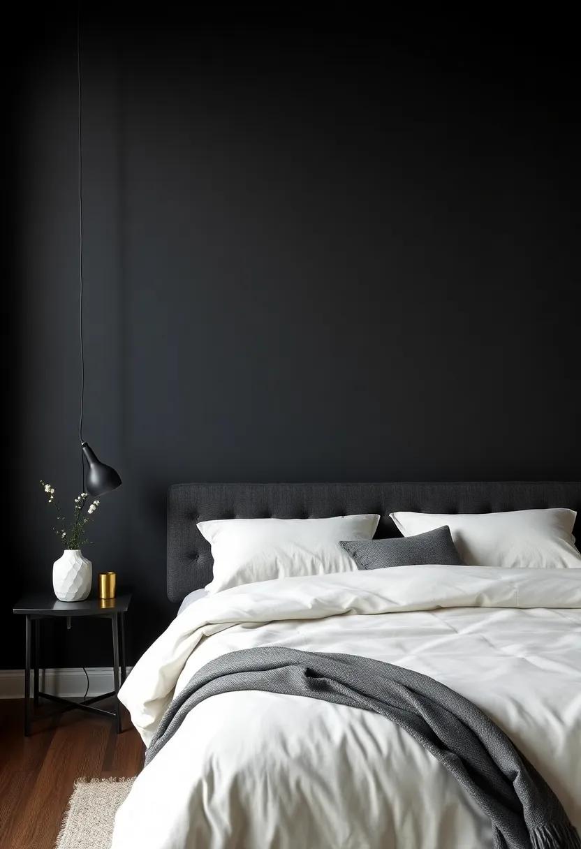 Textures ⁣That Make a Statement Against​ Black Walls