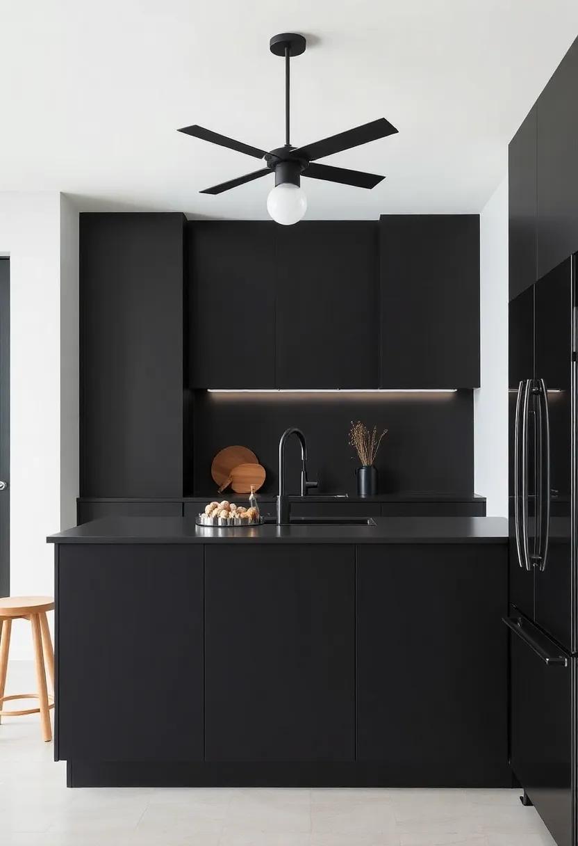Transforming Small ​Spaces Into Stunning Black minimalist Kitchens