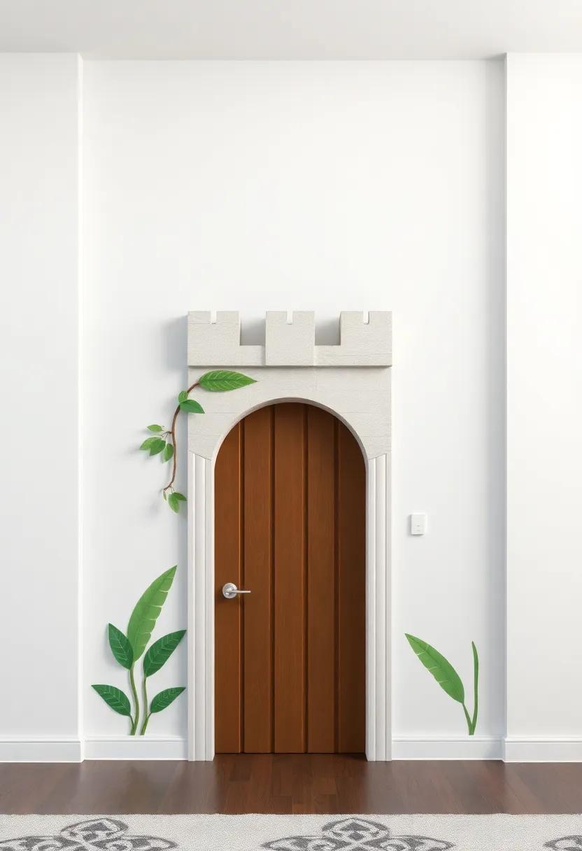 A Door​ Designed to ⁢Look Like a ‌Castle Gate or Jungle ⁢Entrance