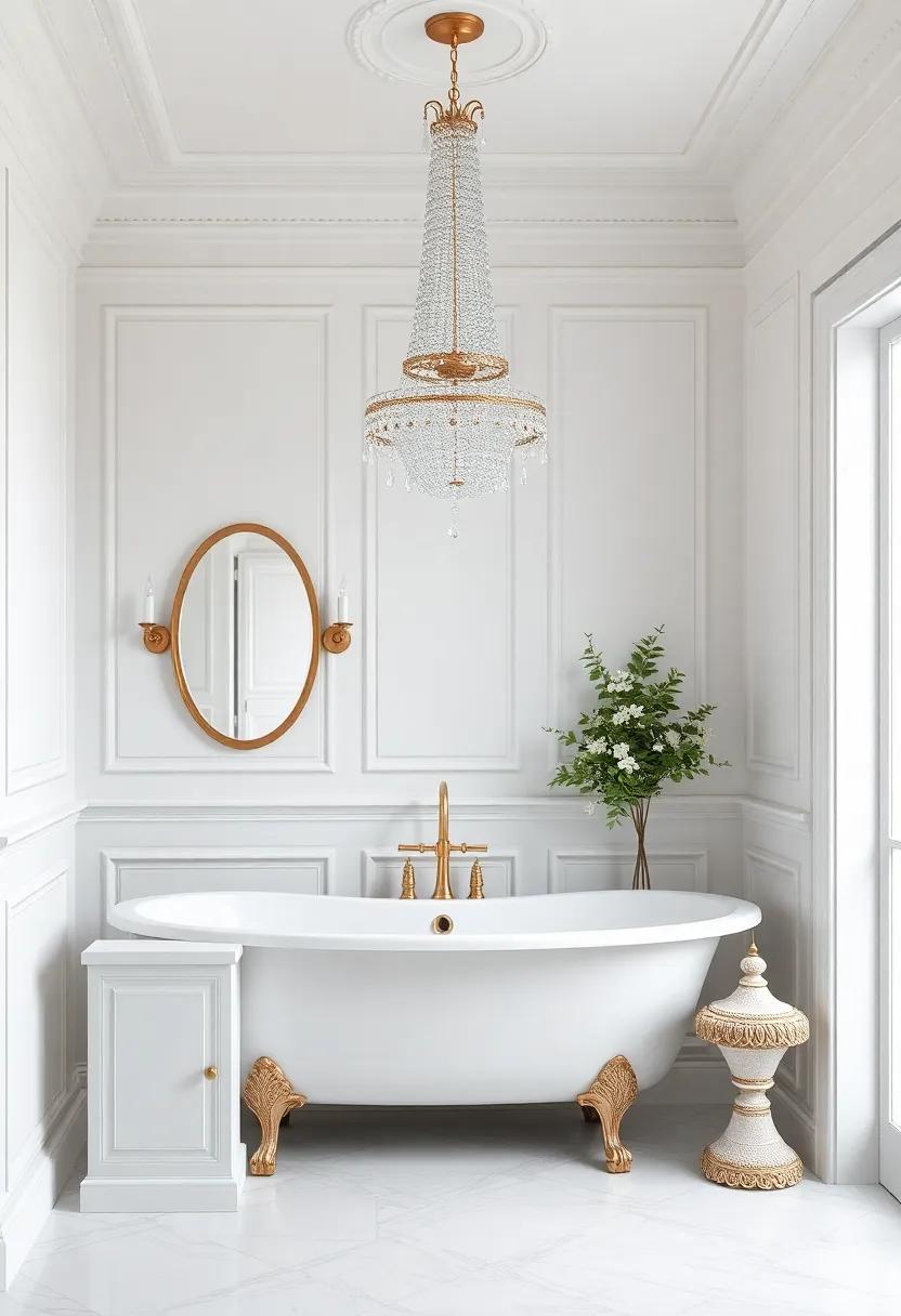 Crystal Chandeliers​ Elevating the Ambiance‌ of a ⁢Traditional Bathroom