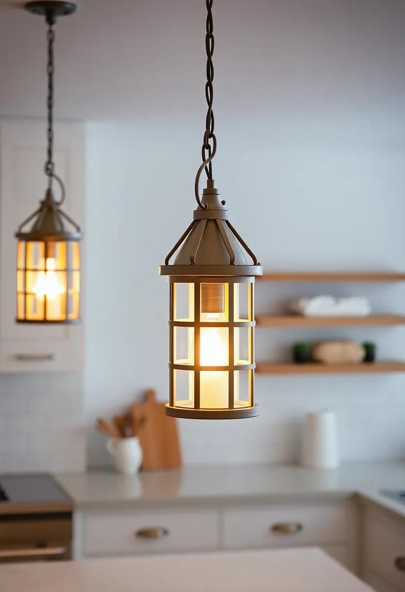 Pendant Lights ⁤Resembling Lanterns from⁤ a ‍Coastal Lighthouse