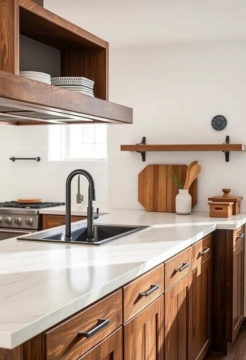 Rustic Countertops that Echo the Texture of Weathered Docks