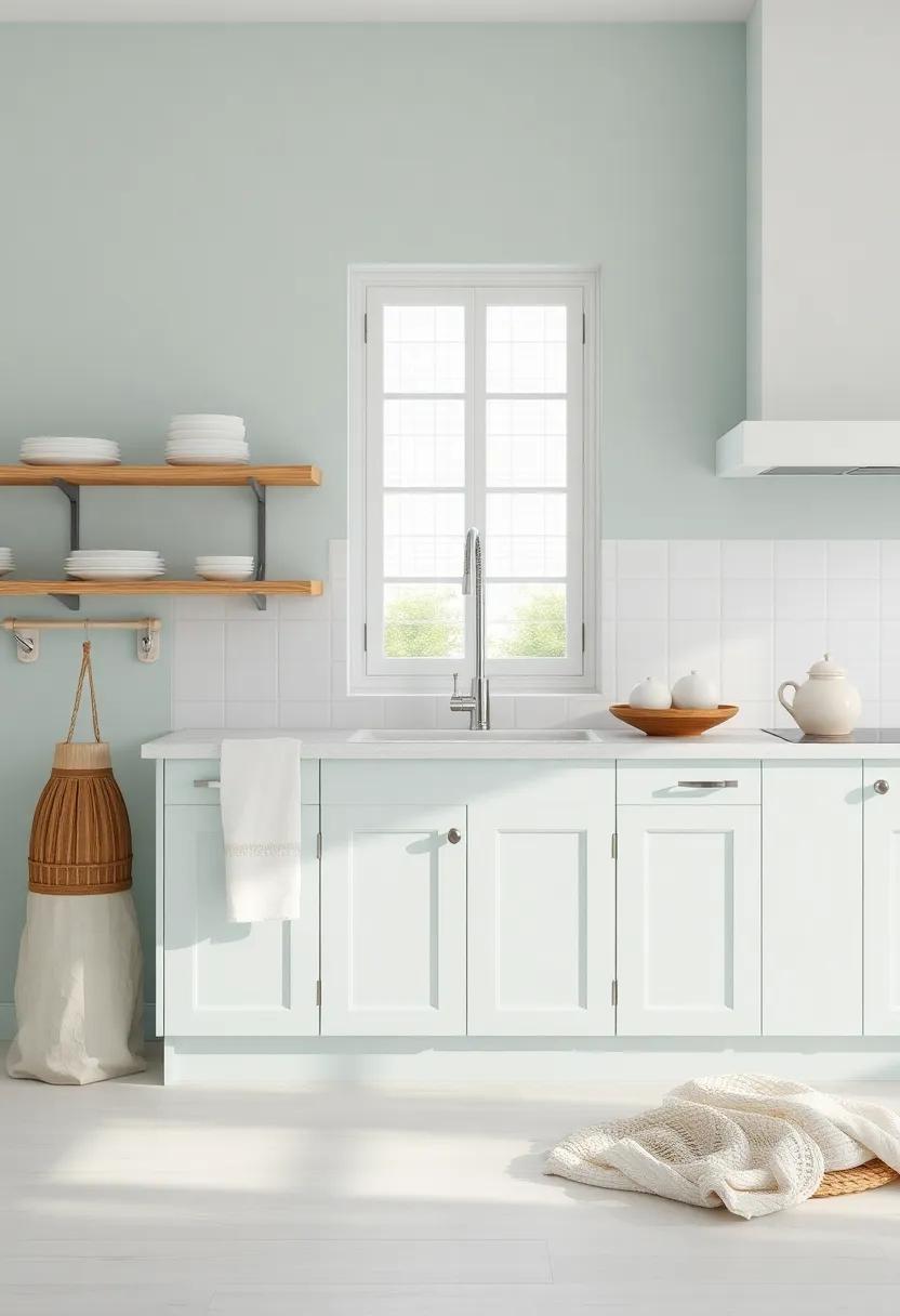 Soft linens and Cotton‍ Fabrics in Shades ‌of Sea foam