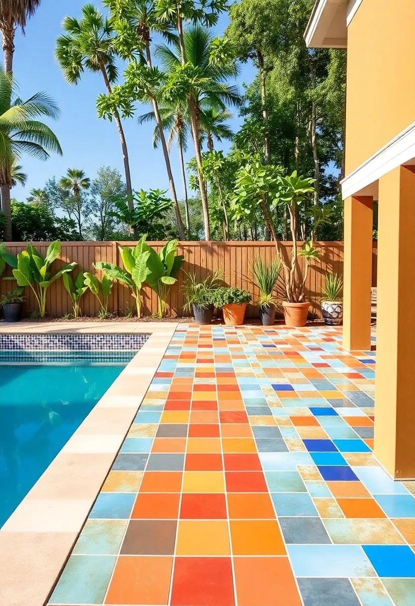 Colorful Accents: Adding Vibrant Tiles and Decking Ideas to Brighten Up Your Pool Area