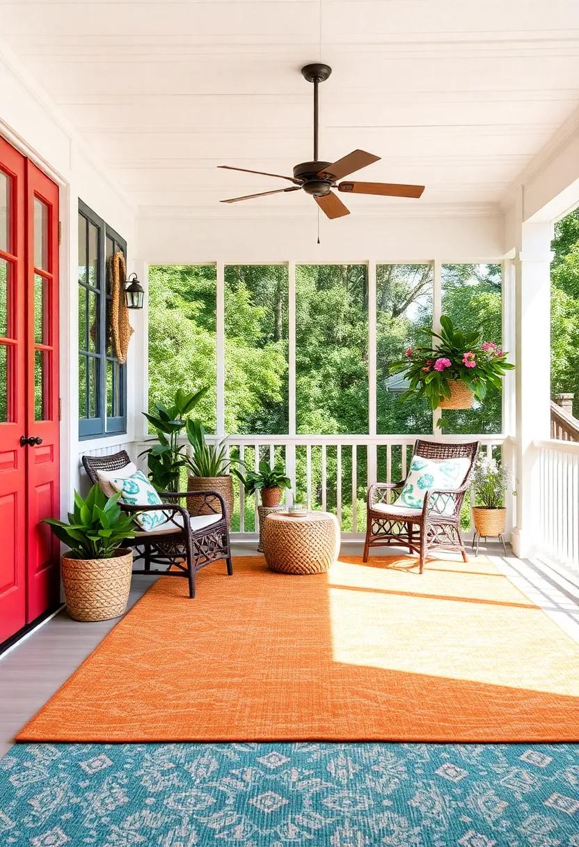 Adding⁢ a Splash of Color with⁢ Statement Rugs