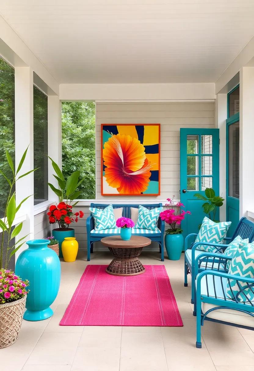 Enhancing Aesthetic Appeal with Colorful Outdoor‌ Accessories and Artwork