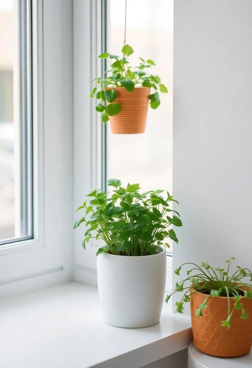 19) Create a mini herb garden by the window ‌for natural fresheners