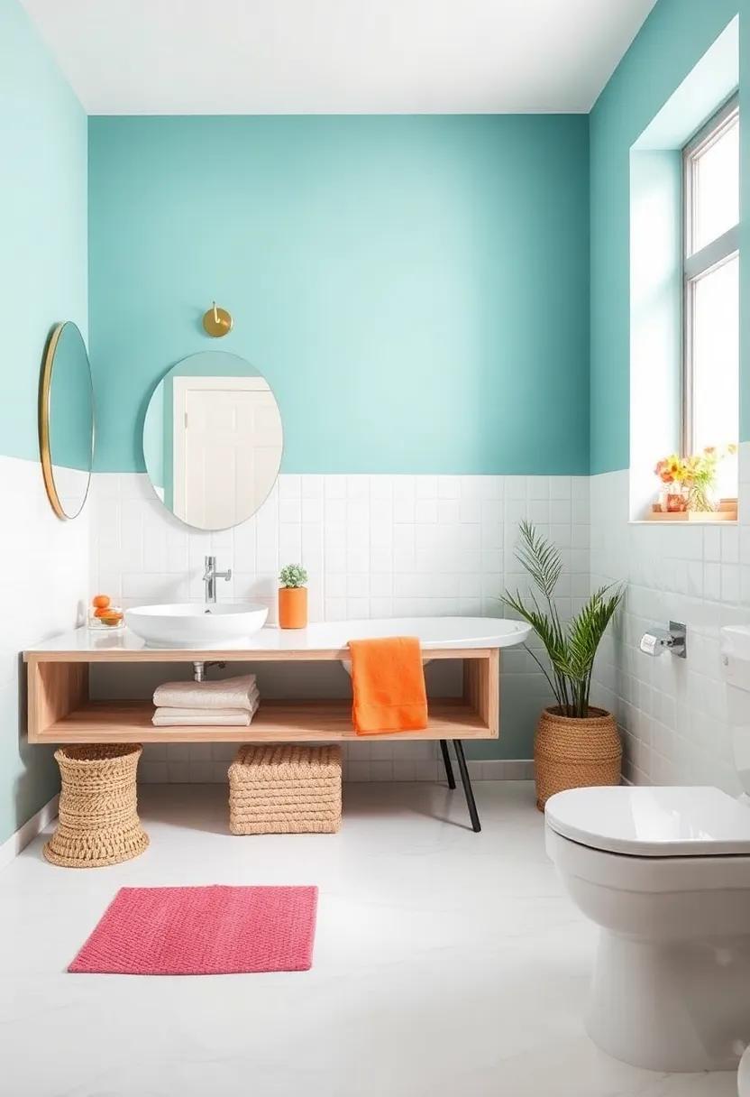 Infusing Colorful Accents Into Your Bathroom Space to Create a Vibrant Atmosphere