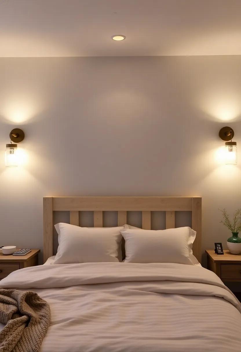 set the Mood⁣ With Ambient Lighting Using Mason Jar wall Fixtures