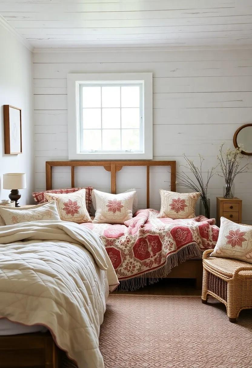 Cozy reading Nooks with Quilted Throws and Plush Pillows