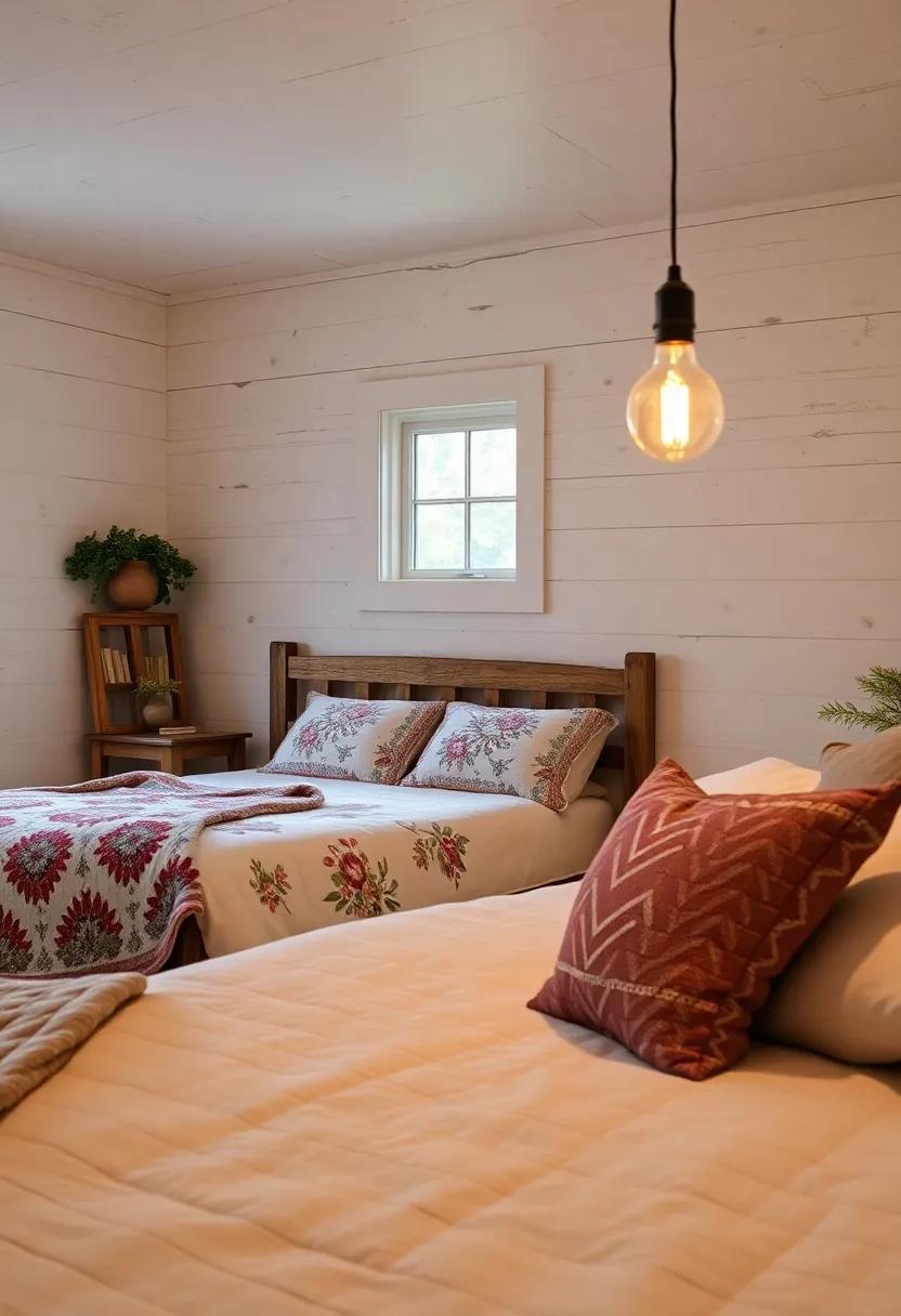 The Glow of Edison Bulbs in Farmhouse Bedroom Lighting