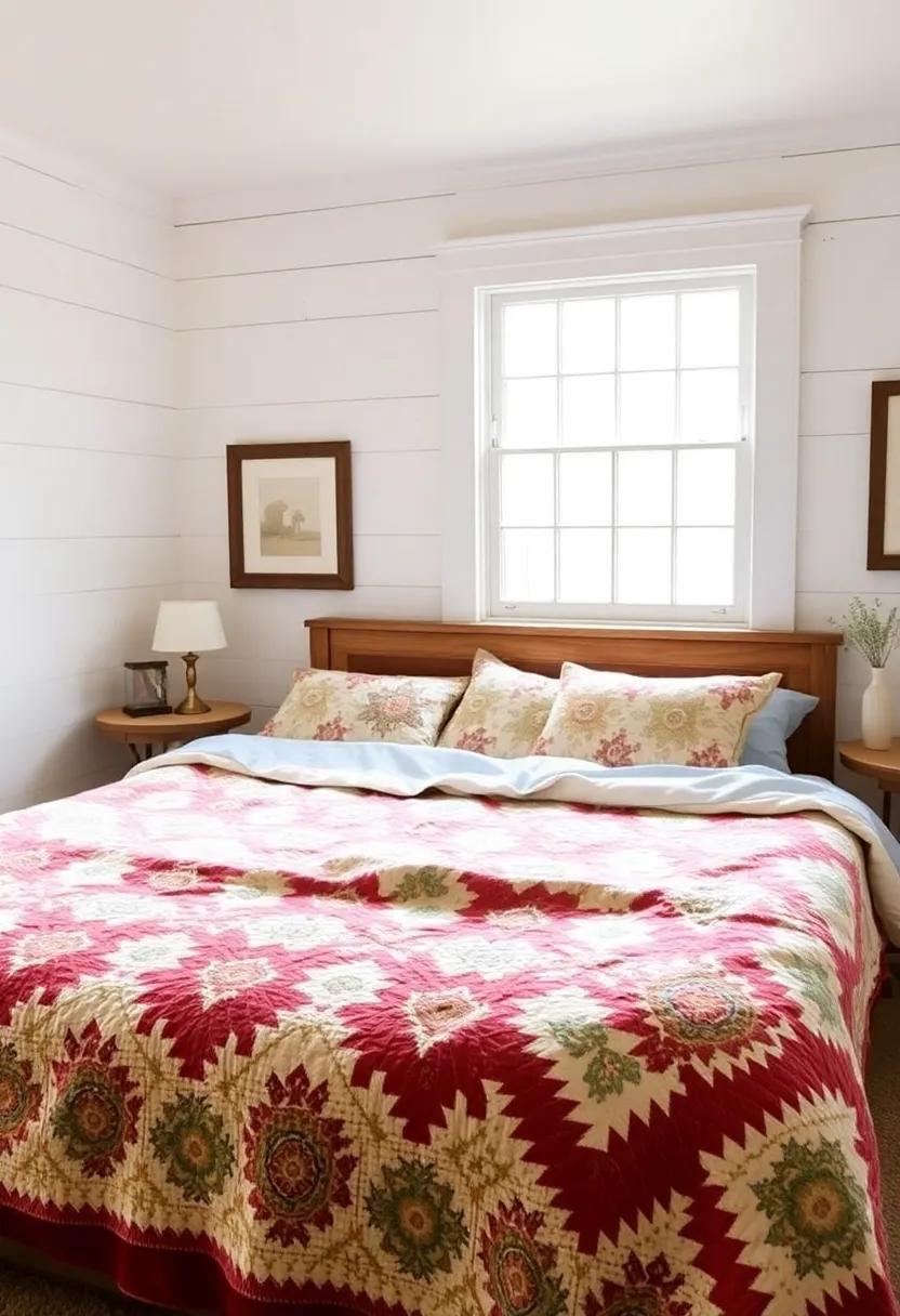 The Warm Embrace of Vintage Quilts in Farmhouse Bedrooms