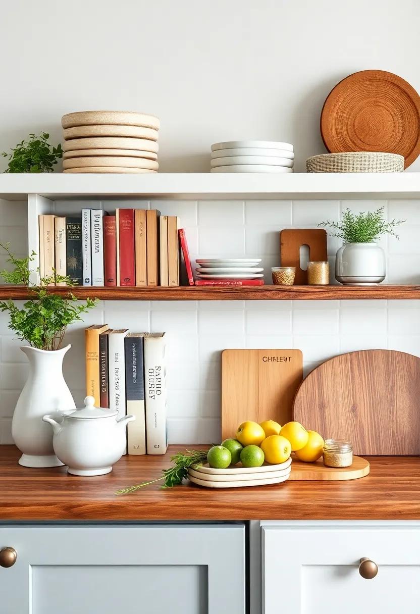 Showcasing Cookbooks ​as ‌Decorative Elements