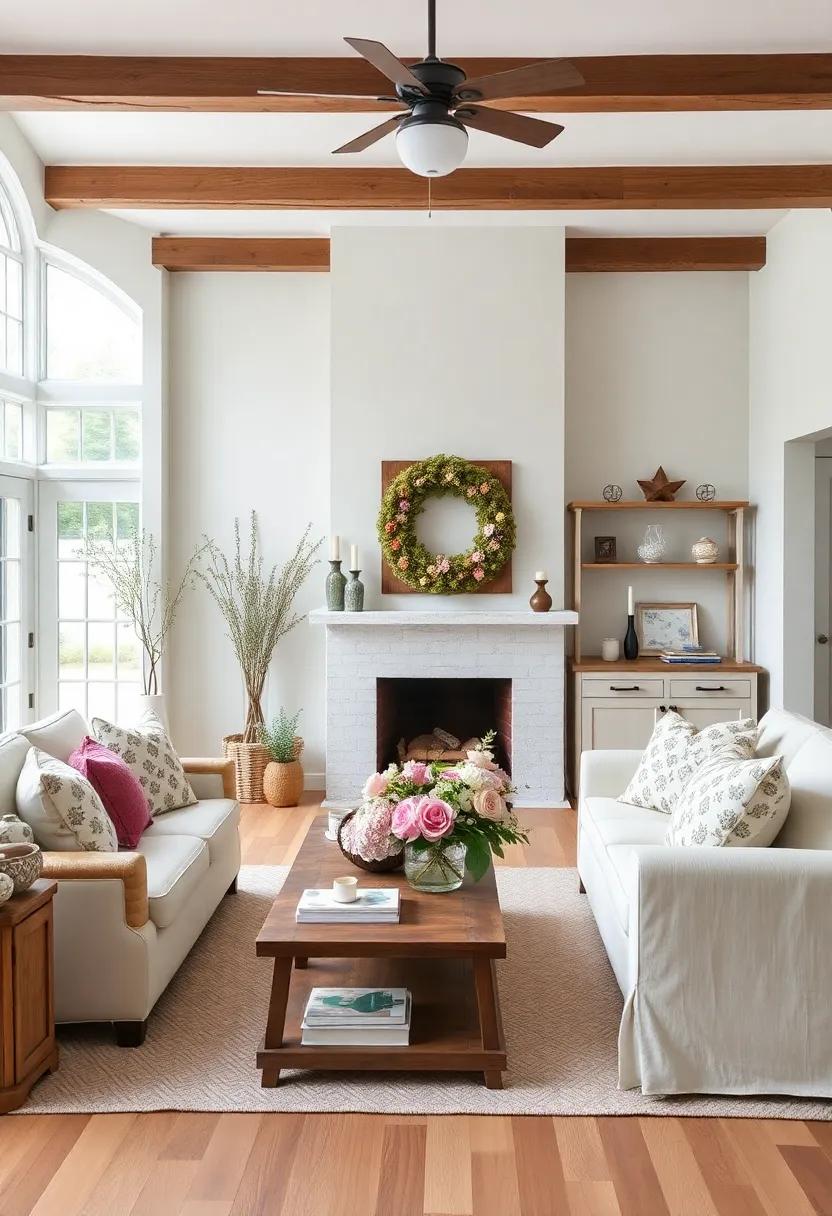 Combining ​Rustic⁣ Elements with Floral Decor for A Balanced Look