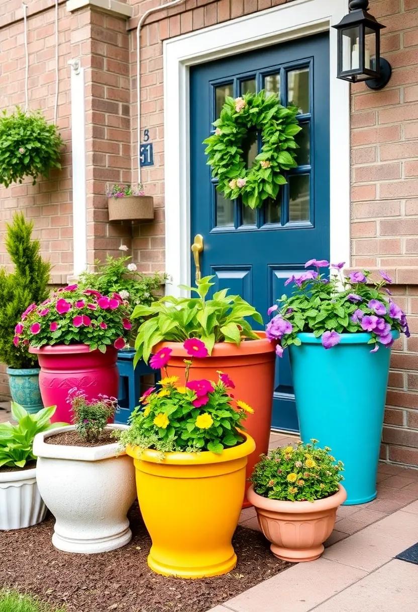 Colorful containers: Choosing Planters and Pots⁤ That ⁢Bring Life to Your ‍Entry