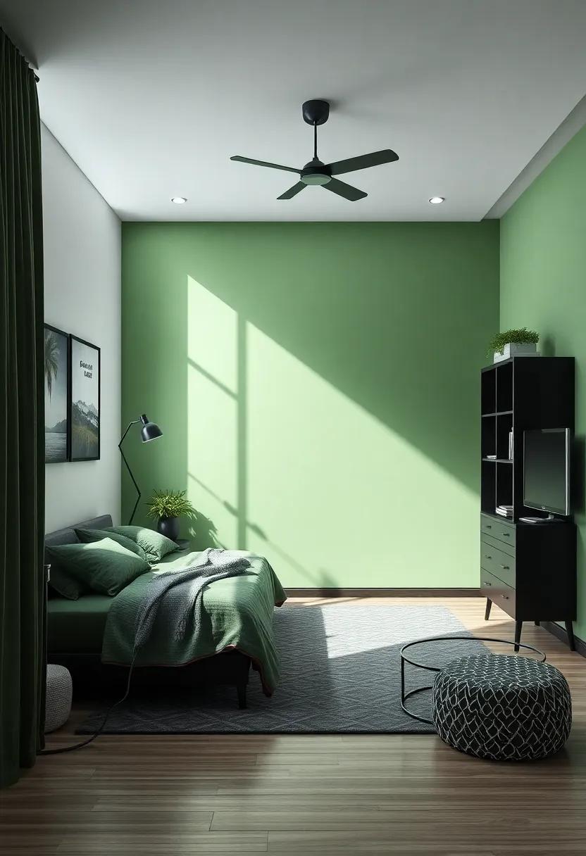 24 Trendy Ideas for a Green and Black Boys’ Teen Room