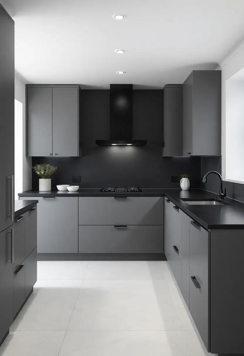 Embracing Minimalism with a Gray⁣ and Black Palette