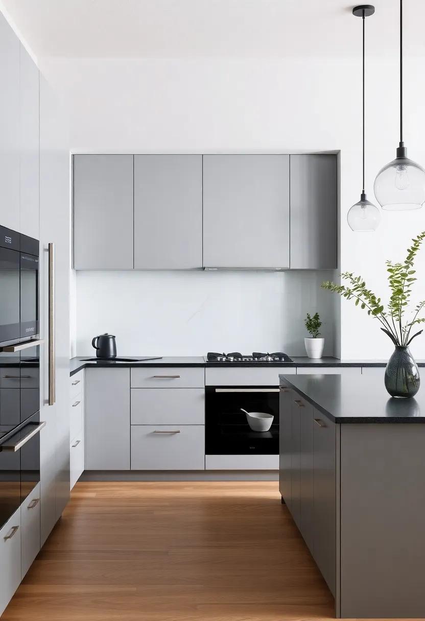 Elevating Your Living Room with Gray Cabinets and Black Accents