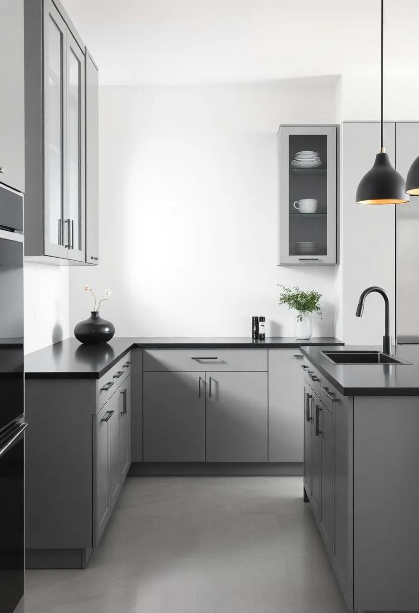 Finding ⁢the perfect Balance in Style Elements for Gray and ‌Black decor