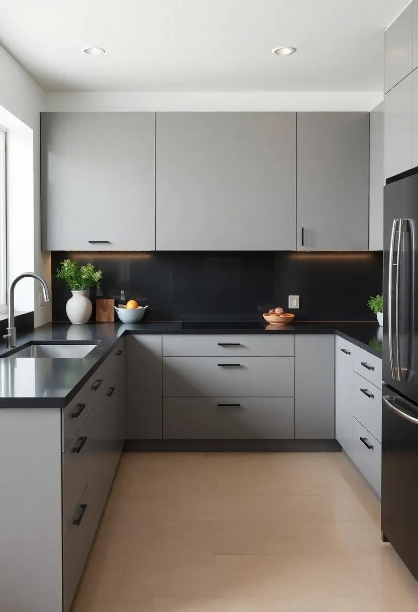 The Impact of Gray Cabinets and Black⁤ Countertops in small‍ Spaces