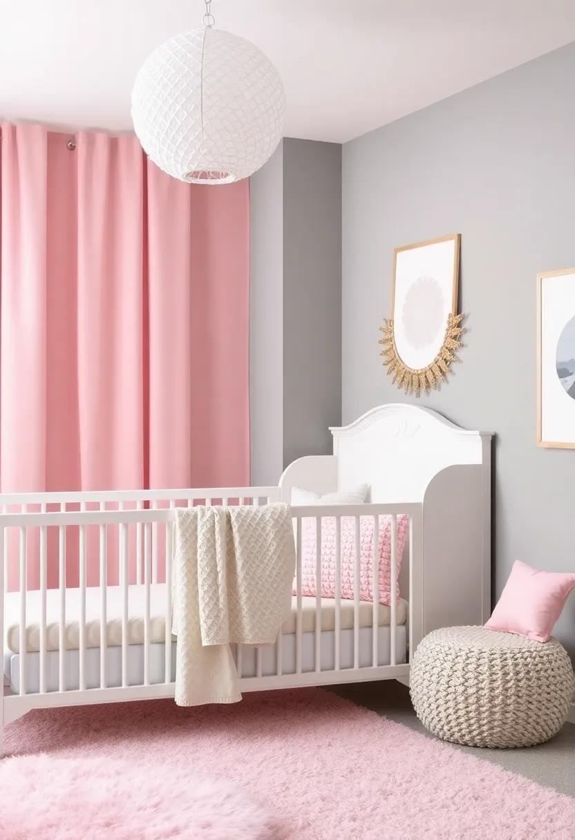 Embracing Elegance: A Soft Palette of Grey and Pink in Nursery Design