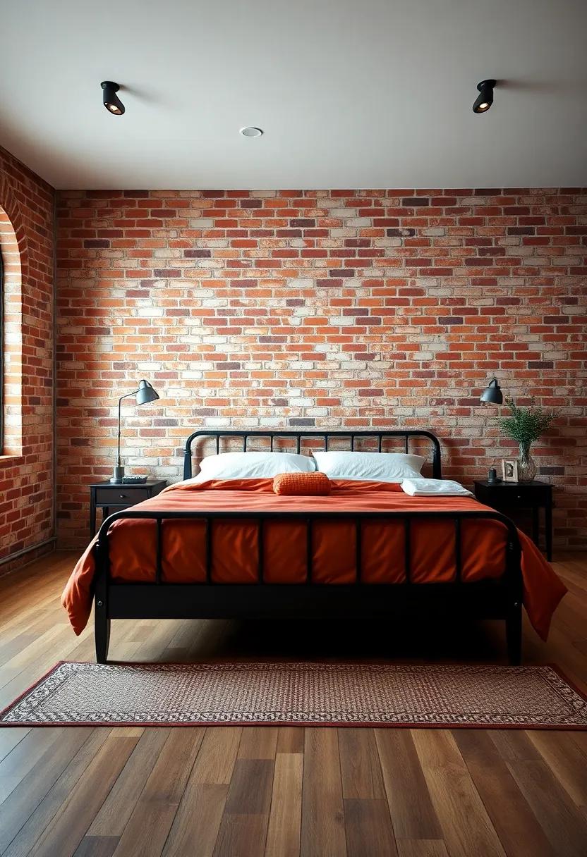 The⁣ Warmth of ⁢Exposed Brick Walls in a⁢ Vintage bedroom Setting